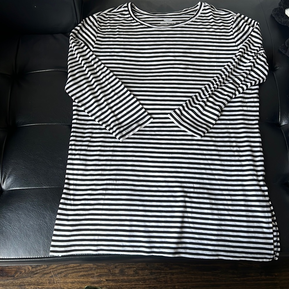 Old Navy Black and White Striped Tunic
